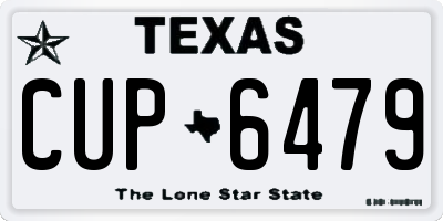 TX license plate CUP6479