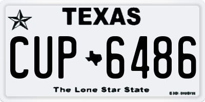 TX license plate CUP6486