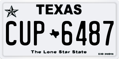 TX license plate CUP6487