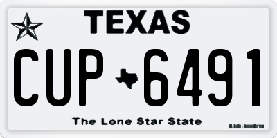 TX license plate CUP6491