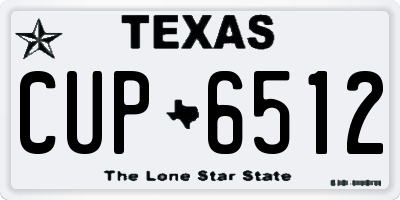 TX license plate CUP6512