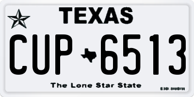 TX license plate CUP6513