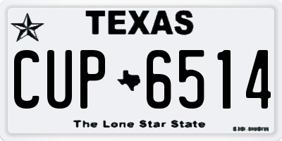 TX license plate CUP6514