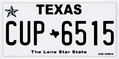 TX license plate CUP6515