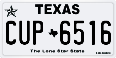 TX license plate CUP6516