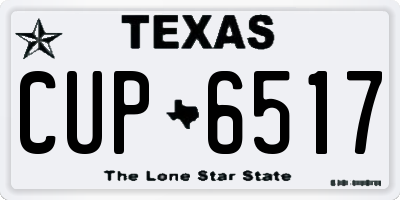 TX license plate CUP6517