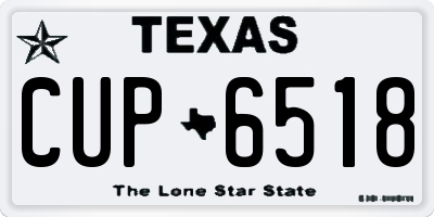 TX license plate CUP6518