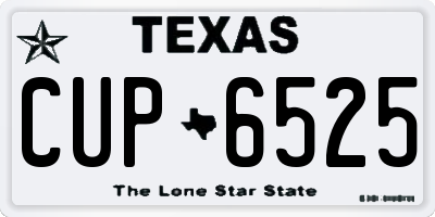 TX license plate CUP6525