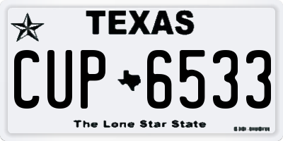 TX license plate CUP6533