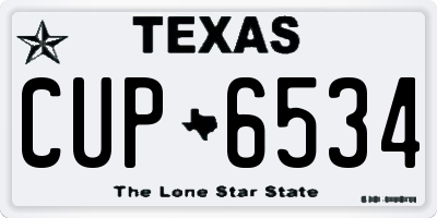 TX license plate CUP6534