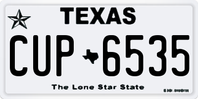 TX license plate CUP6535