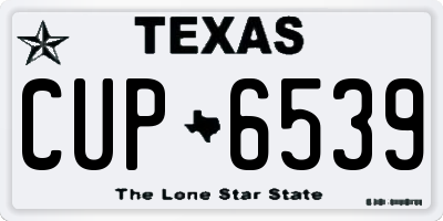 TX license plate CUP6539
