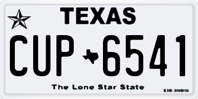TX license plate CUP6541