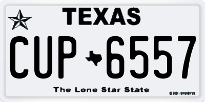 TX license plate CUP6557