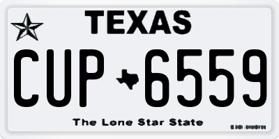 TX license plate CUP6559
