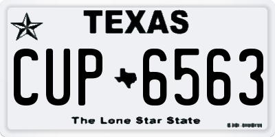 TX license plate CUP6563