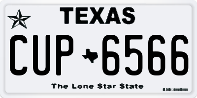 TX license plate CUP6566