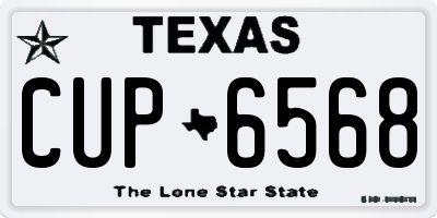 TX license plate CUP6568