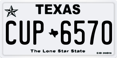 TX license plate CUP6570
