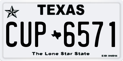TX license plate CUP6571