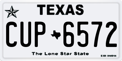 TX license plate CUP6572