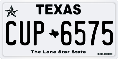 TX license plate CUP6575