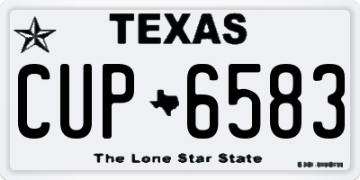 TX license plate CUP6583