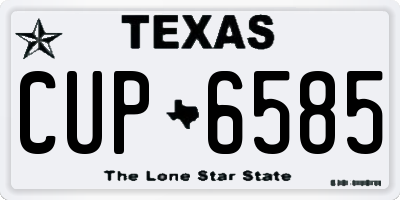 TX license plate CUP6585