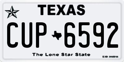 TX license plate CUP6592