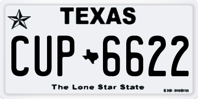 TX license plate CUP6622