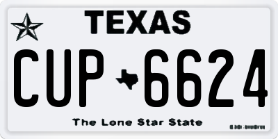 TX license plate CUP6624