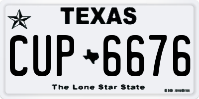 TX license plate CUP6676