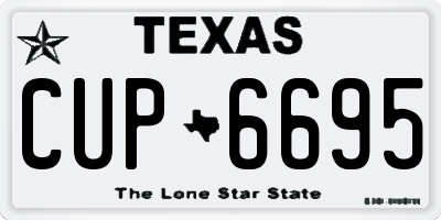 TX license plate CUP6695