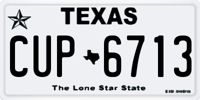 TX license plate CUP6713