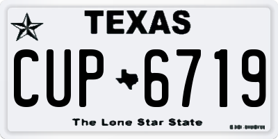 TX license plate CUP6719