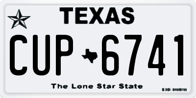 TX license plate CUP6741