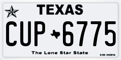 TX license plate CUP6775