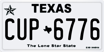 TX license plate CUP6776