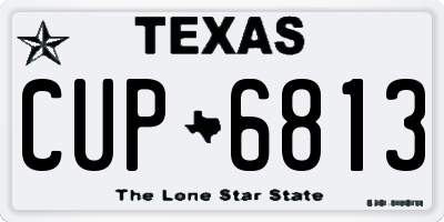 TX license plate CUP6813