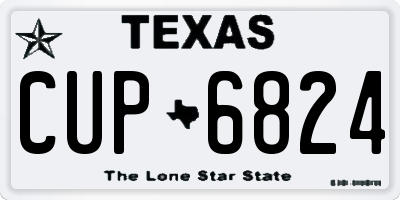 TX license plate CUP6824