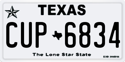 TX license plate CUP6834