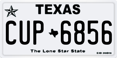 TX license plate CUP6856