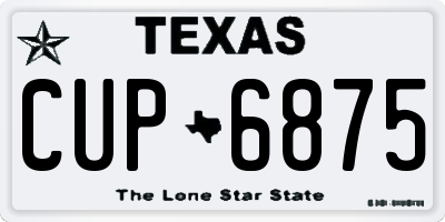 TX license plate CUP6875