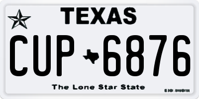 TX license plate CUP6876