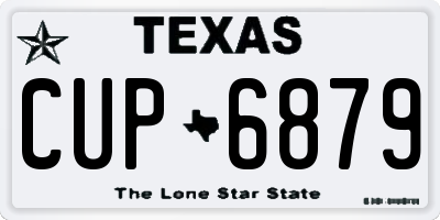 TX license plate CUP6879
