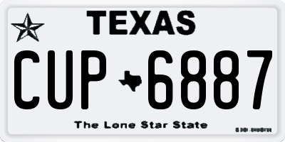 TX license plate CUP6887