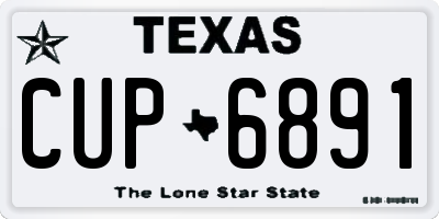 TX license plate CUP6891