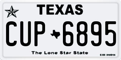 TX license plate CUP6895