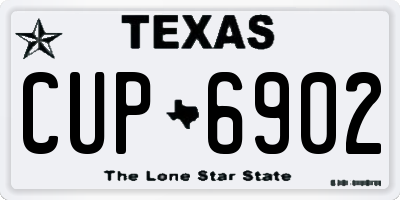 TX license plate CUP6902