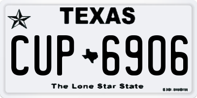TX license plate CUP6906